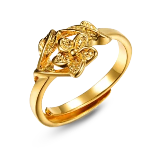 Anillo de mujer enchapado en oro.