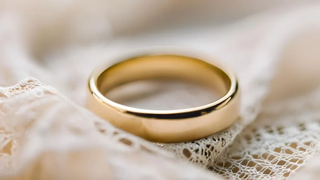 Anillo de plata con baño de oro de 18 kilates.