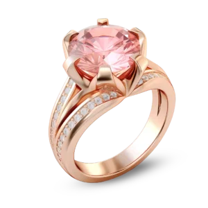 Anillo de plata con baño de oro rosa