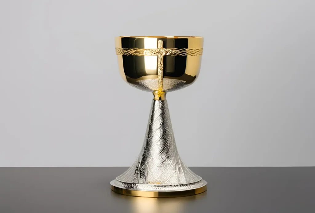 Cáliz religioso con Baños de Oro y Plata.
